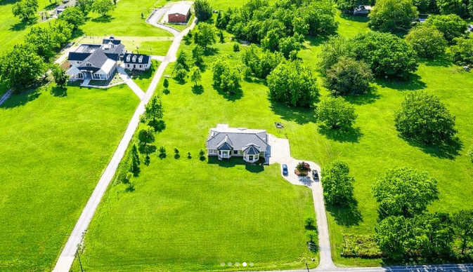 Imagem aérea de casa na Flórida - EUA